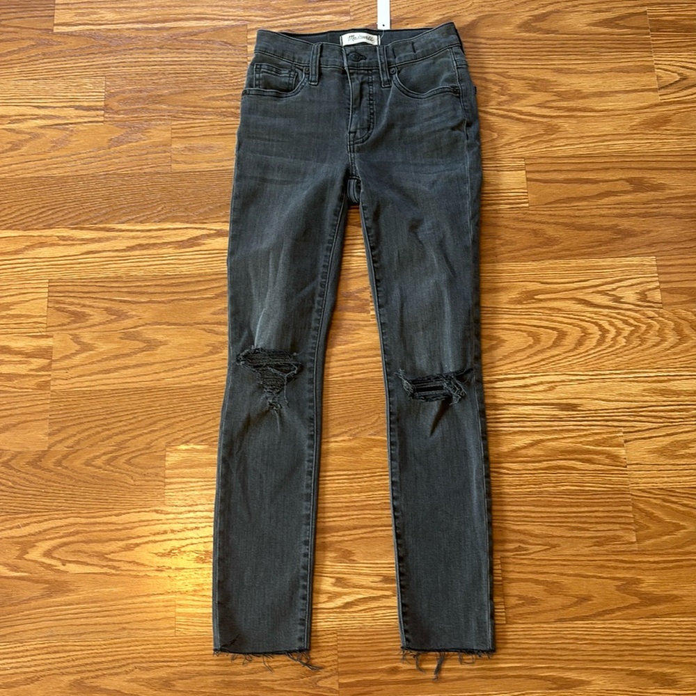 NWT Madewell 9" Petite Mid-Rise Skinny Jeans‎ in Black Sea Size 23 Petite